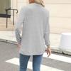 European & American Autumn/Winter Ribbed Brushed Long Sleeve Cardigan