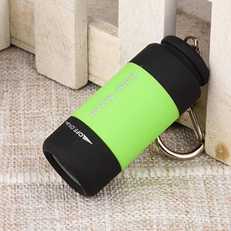Mini Keychain Torch USB Rechargeable Flashlight Lamp 0.5W 25Lm Electric Torch