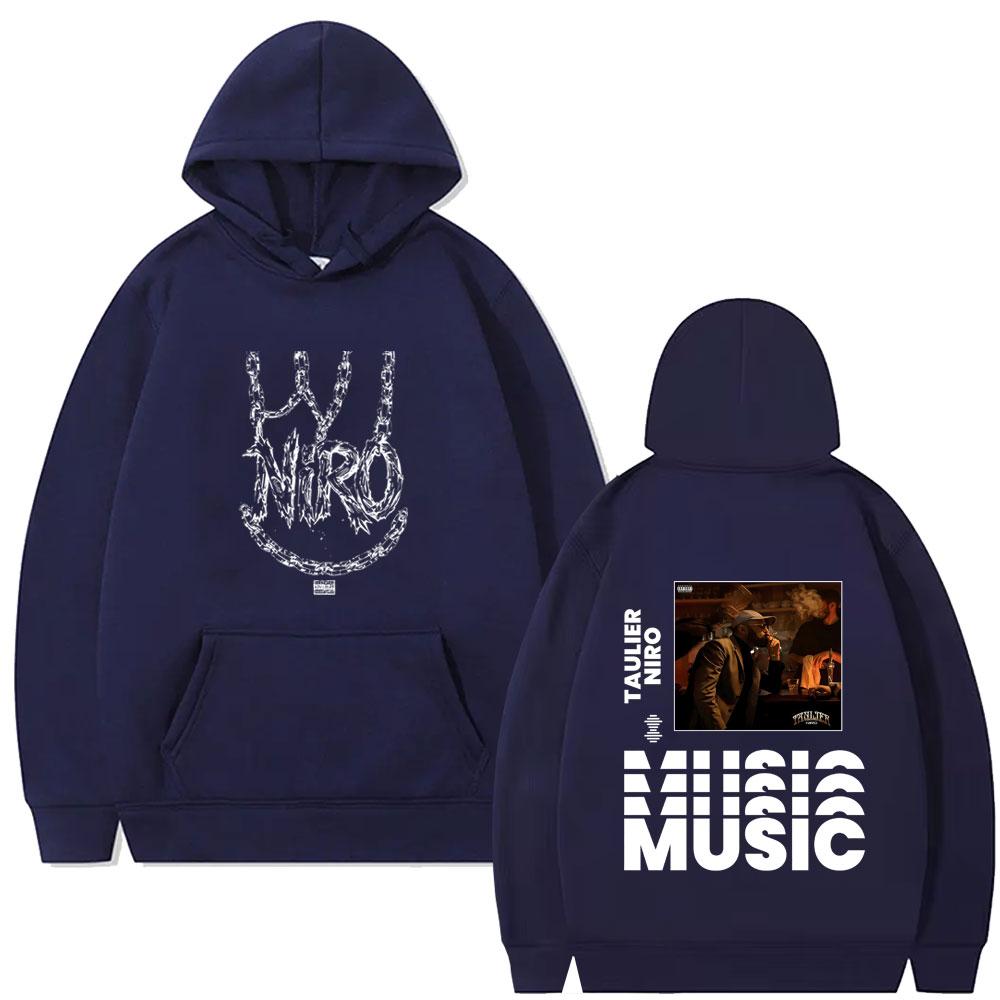 Rapper Niro Taulier Album Graphic Hoodie Men's Women's Rock Hooded Tracksuit Male Casual Fleece Pullover Hoodies