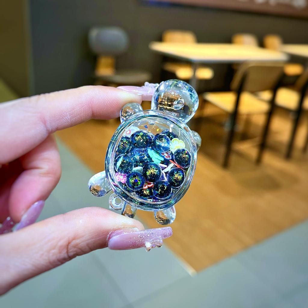 Diy Creative Table Toy Gift with Luminous Sand, Dazzling and Sparkling Turtle Ornaments
