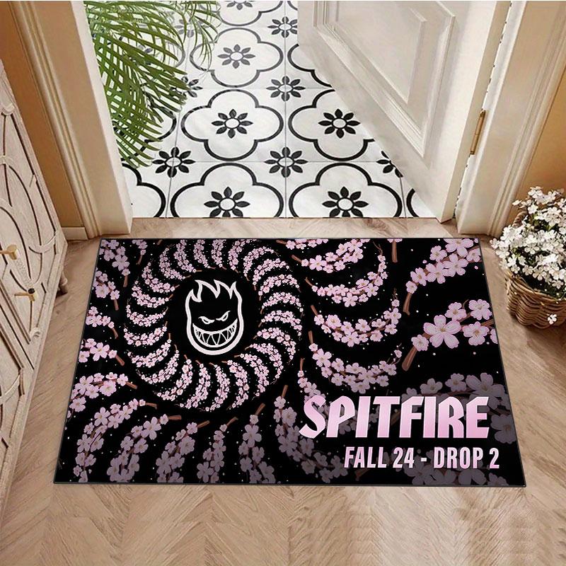 Spitfire "Little Fire Man" logo rug, suitable for living room, bedroom, game room, computer room and home décor.