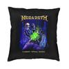 Квадратная наволочка для подушки с изображением хэви-метал группы Megadeth, домашний декоративный чехол для подушки с рисунком рок-группы, декоративная подушка для дивана, двусторонняя печать