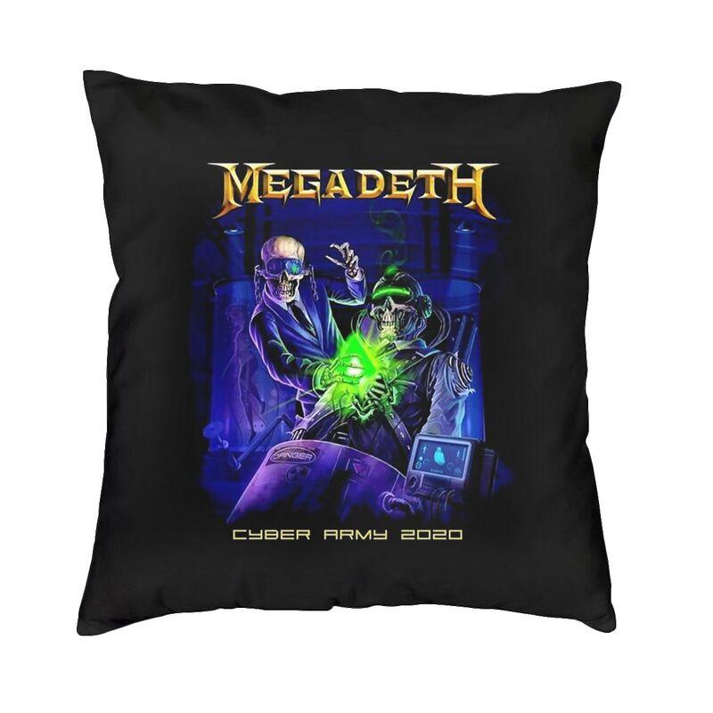 Квадратная наволочка для подушки с изображением хэви-метал группы Megadeth, домашний декоративный чехол для подушки с рисунком рок-группы, декоративная подушка для дивана, двусторонняя печать