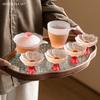Розовый Стеклянный Чайный Набор Домашний Высокотемпературный Гайвань Чахай Набор Чайных Чашек Китайский Изысканный Чайный Набор Бутик Красота Чайный Заварник