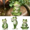 Resin Material Miniature Frog Statue Creative Craft Frog Garden Decor  Bonsai Plants