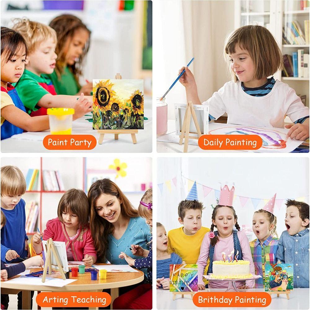 Blank Canvas with Quality Easel Acrylic Painting Canvas Art Painting Supplies Practicing Canvas