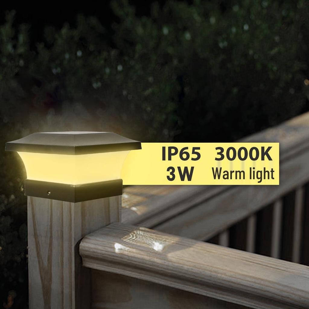 Waterproof Outdoor Solar Pillar Lights for Villa Gates and Garden Fences
