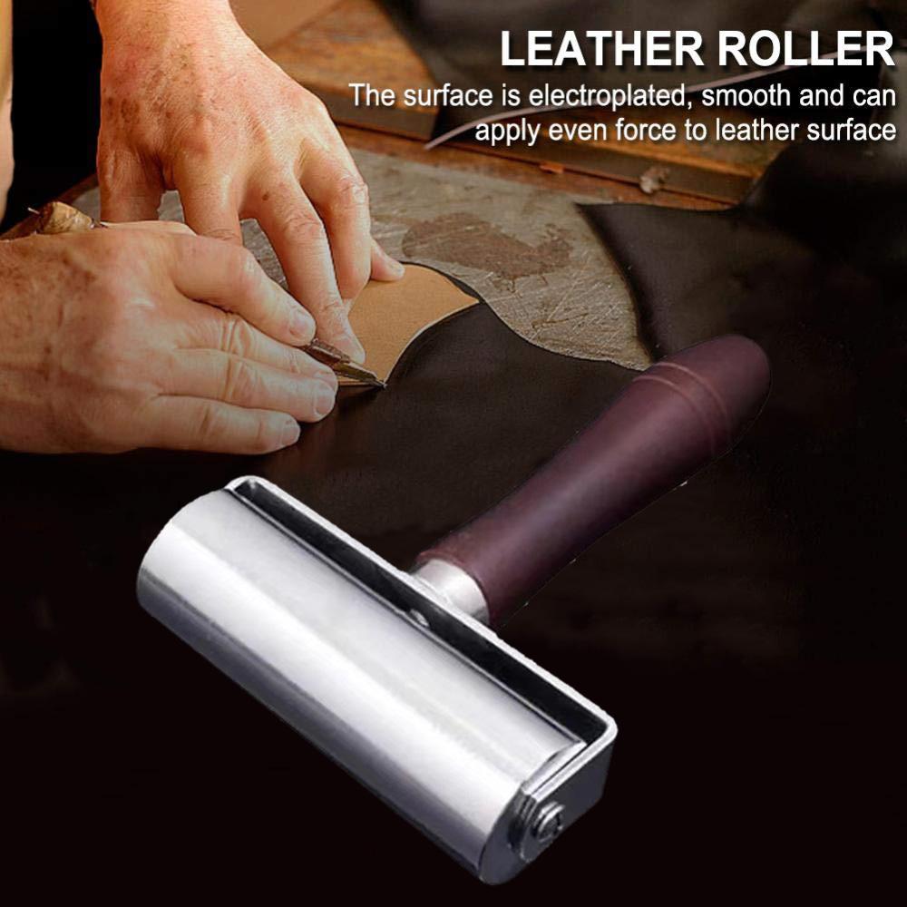 Size L 100mm Leather Roller Tool DIY Leathercraft Burnishing Wheel Leather Edge Pressing Tool