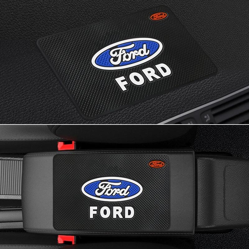 For Ford S MAX Ranger Focus Fiesta Mondeo Kuga Mustang Escort Car Dashboard Non-slip Mat Phone Key Storage Pad Car Accessories