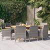 Day and Night - Day and Night 9-piece Garden Dining Set with Gray Cushions