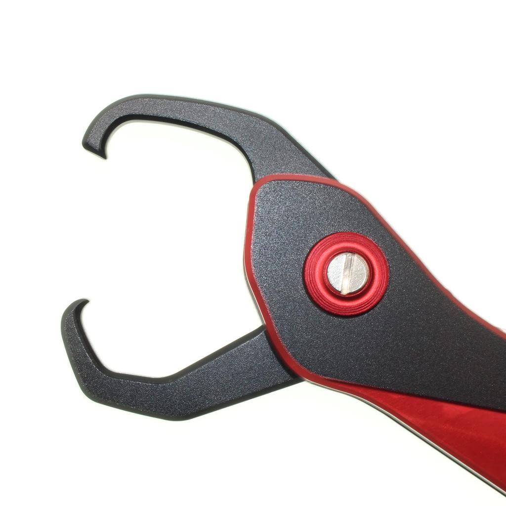 1091 Fish Aluminum Fish Catcher (Iregui) Grip, Ultra-Lightweight (Red/Black Claws)