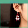 Snowman Earrings With Silver Posts And Cartoon Characters For Dressing Holiday