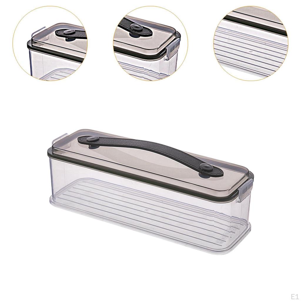 Pasta Container with Handle Airtight Spaghetti Keeper Long Noodle Holder Canister