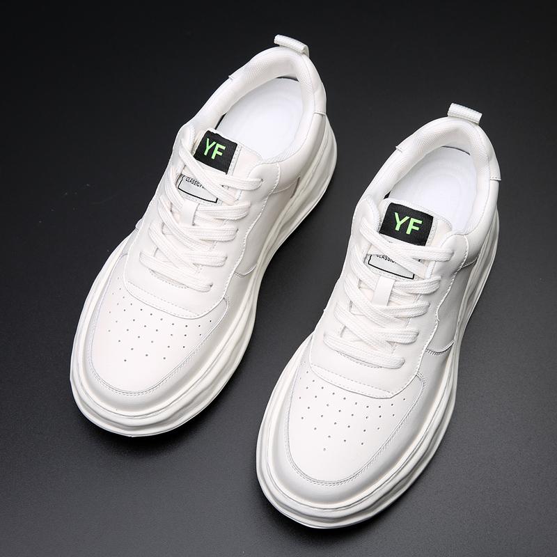 New Men Casual Leather Shoes Classic Lace-Up Antiskid Sports Shoes Outdoor Wear-Resistant Vulcanized Shoes High-Quality Men Shoe