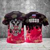 NNew 3D printed T-shirts with Russian flag pattern casual streetwear short sleeve tops for men and women Harajuku Y2K style tees