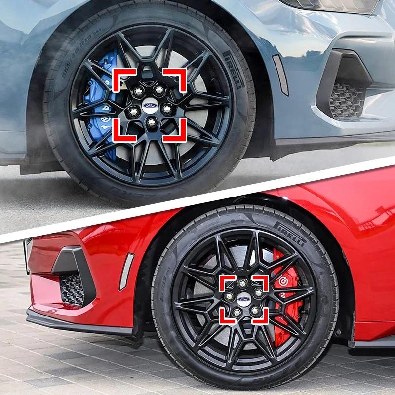 Автомобильная наклейка Ford Новый 2025 Горячая 4 шт. 56 мм 60 мм 65 мм Стиль автомобиля Наклейки на центральные колпачки ступицы колеса Значок Для Ford Fiesta Mondeo Fusion