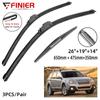 3PCS Wiper Blades For Subaru Outback 4 BR BM 2009-2014 26" 19" 14" Fit Front Windshield Windscreen Window Brushes Cutter Accessories 2011 2012 2013