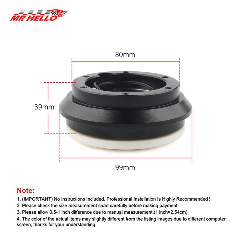 Aluminum Steering Wheel Boss Kit Hub Adapter Car Refit Kit Steering Wheel Connector Base Adapter For Honda 130H
