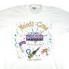 Винтажная футболка Mardi Gras 100% хлопок Мужские футболки Топ Мужской размер XL Белый 90-е Palace Biloxi Сделано в США