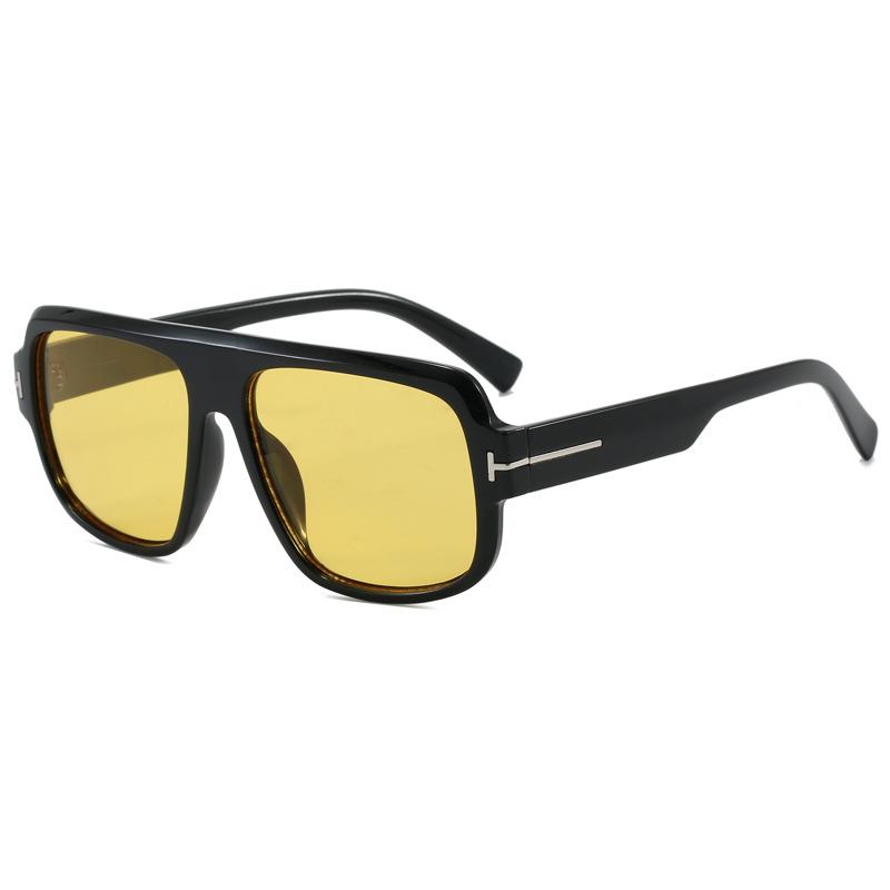 European and American T-frame large-frame sunglasses women's fashion anti-ultraviolet high-end sunglasses, new sunglasses men's