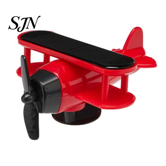 Decorative Car Interior Figurine Solar Energy Rotating Plane, Creative Dashboard Ornament Cool Gadgets for Men with Light Sensor, Unique Automotive