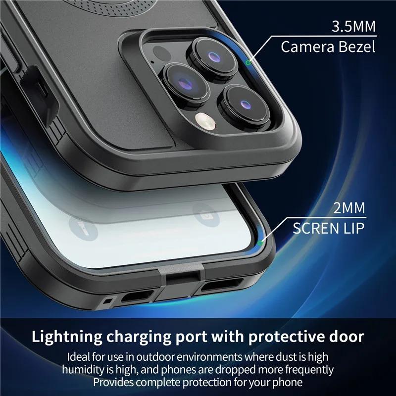 Чехол OttBox серии Defender XT для IPhone 17 Pro Max 16 Plus 15 14 13 12 Чехол Гибридный Тяжелый Прочный Магнитный для MagSafe Усиленный Ударопрочный Чехол для Телефона