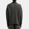 AMIPARIS Heart Pattern Drop Shoulder Casual Knit Polo Neck Sweater Unisex sweater Dark-Gray UPL325KN0032-061