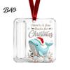 Christmas Cash Gift Ornament Acrylic Money Holder Ornament, Xmas Holiday Tree Hanging with Slot, Decoration