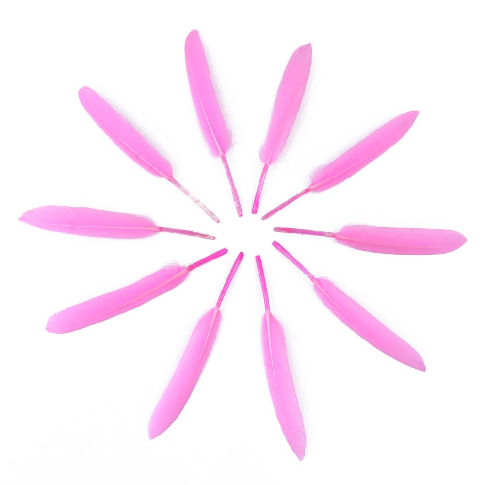 Натуральное гусиное перо оптом 50/100/200 шт. для украшения торта и головных уборов, оперение розового лебедя, карнавальный шлейф своими руками, аксессуар