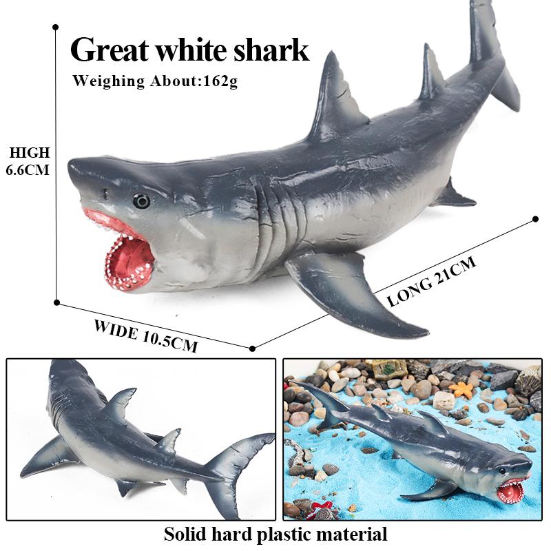 Oenux Фигурки морских животных, фигурки морской жизни, акула, кит, мегалодон, модель, фигурки из ПВХ, украшение для дома, познавательная игрушка для детей