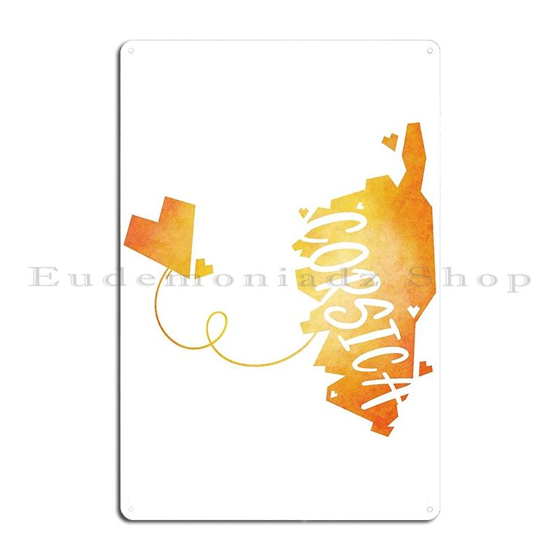 Fly To Corsica Travel Metal Plaque Poster Wall Mural Wall Plaque Garage Garage Designing Corsica Tin Sign Poster