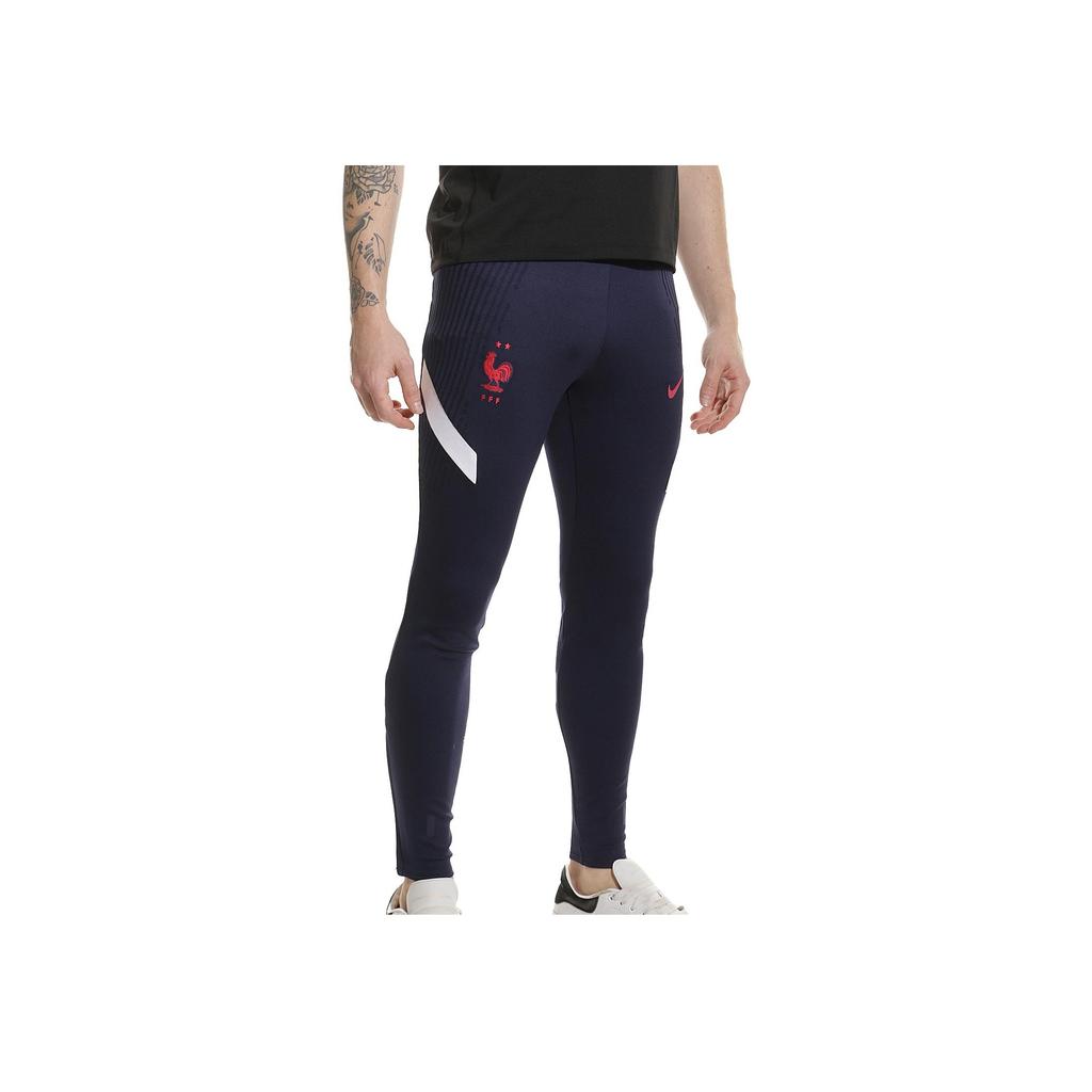 Nike Футбольные тренировочные брюки Vaporknit FFF Strike с принтом логотипа, однотонные мужские брюки синего цвета CD2095-498