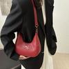 Сумка-полумесяц из искусственной кожи, Сумка-тоут, Сумка через плечо, Простая сумка на плечо с бантом, Женская