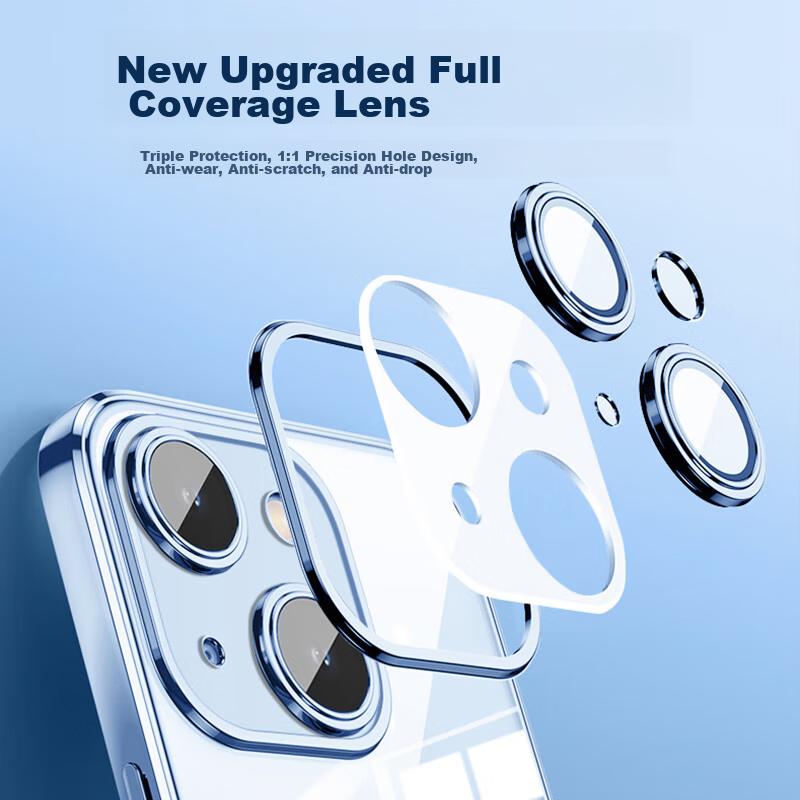 IPhone 13 Case, IPhone 13 Protective Cover with Full Lens Protection, Ultra-Thin Airbag Shockproof Soft, Fashionable Simple Design, Cangling Green