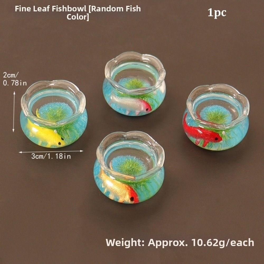 3*2cm 1/12 Fish Tank Plastic Fish Tank Bowl Dollhouse Decals 1/6 1/12 Dollhouse Decoration