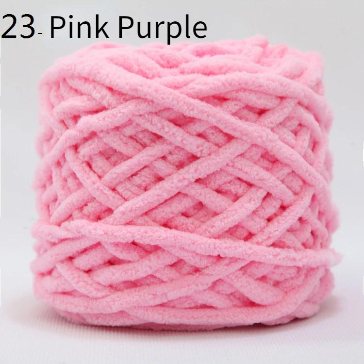 100g/bola chenille tricô fio macio linha tira de gelo fio de algodão fio de lã diy para a mão tricô cachecol grosso