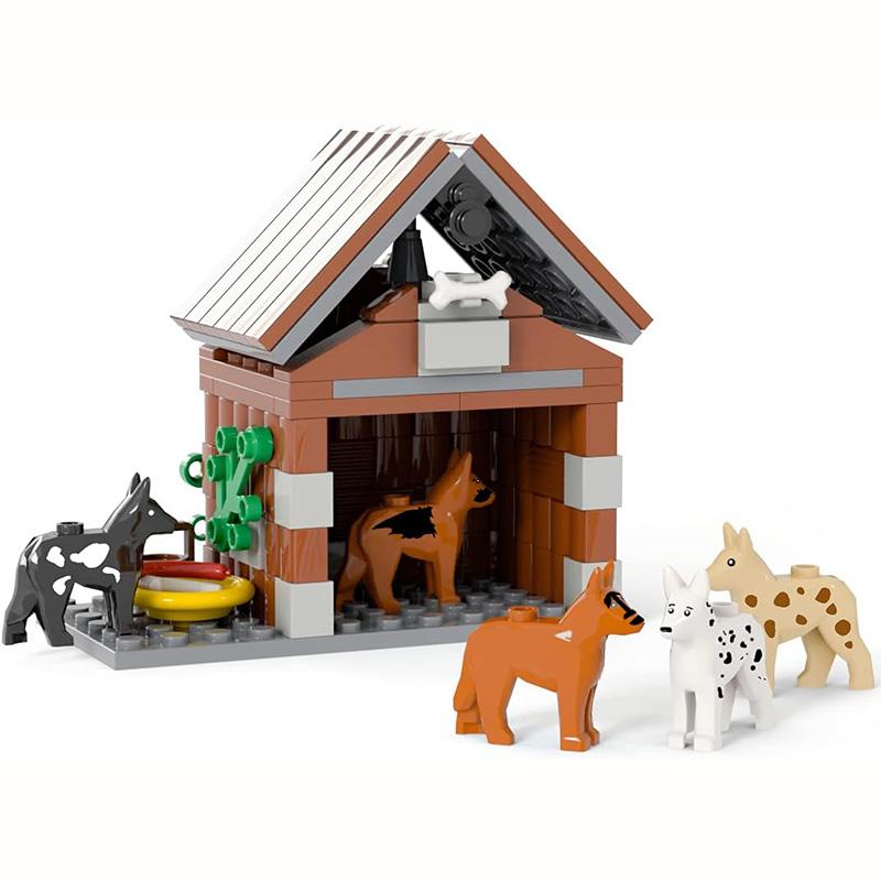 MOC Кубики Игрушки Модель Ферма Строительные блоки Крупный рогатый скот Лошадь Повозка Транспорт Огород Цветок Растение Фрукт Поле Дерево Животное