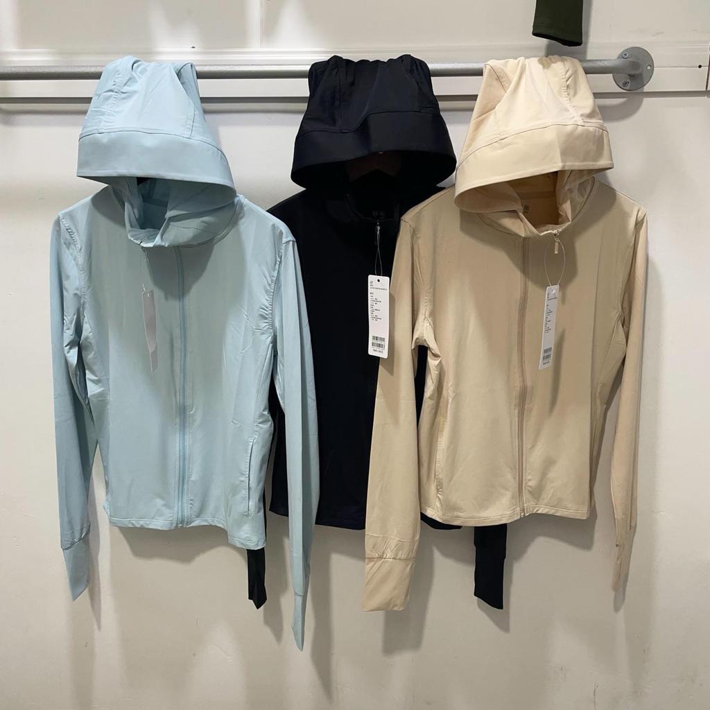 Japanese Women's AIRism Slim Fit High Elasticity Zipper Hooded Cardigan for Sun Protection, Cool and Stylish Outerwear