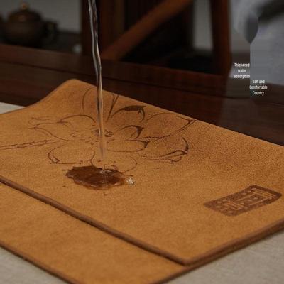 Большое впитывающее кухонное полотенце и коврик - Аксессуары для чайного столика в стиле дзен и салфетка для чайных церемоний.