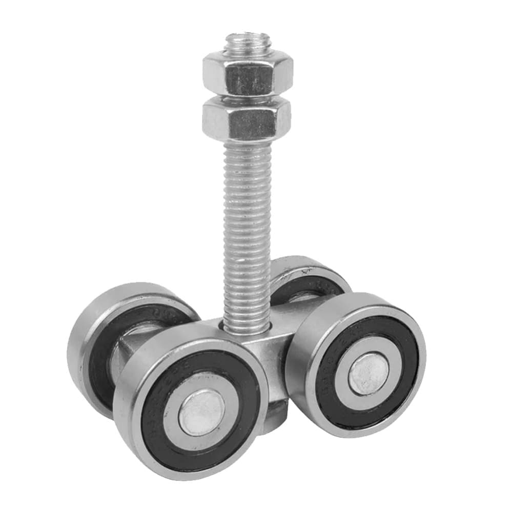 Подвесное скользящее колесо для трека Ролики для амбарной двери 4-колесная тележка в сборе Ролик Сверхмощный подвес для раздвижной двери Дверная фурнитура