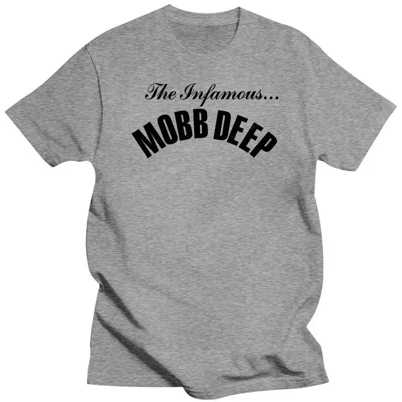Мужская брендовая модная футболка, летние футболки Mobb Deep, мужская футболка Infamous on Red, красная унисекс с коротким рукавом, мужская повседневная футболка