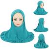 1Pc Muslim Children Ice Silk One Piece Girls Kids Turban Caps Hijab Islamic Headscarf