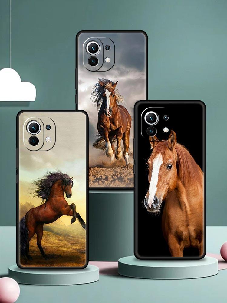 Чехол для телефона с изображением животного Лошадь для Xiaomi Mi 17 15 14 13 12 11 Ultra 15T 14T 13T 12T 11T Pro Lite 5G Мягкий ТПУ Корпус Fundas Capas
