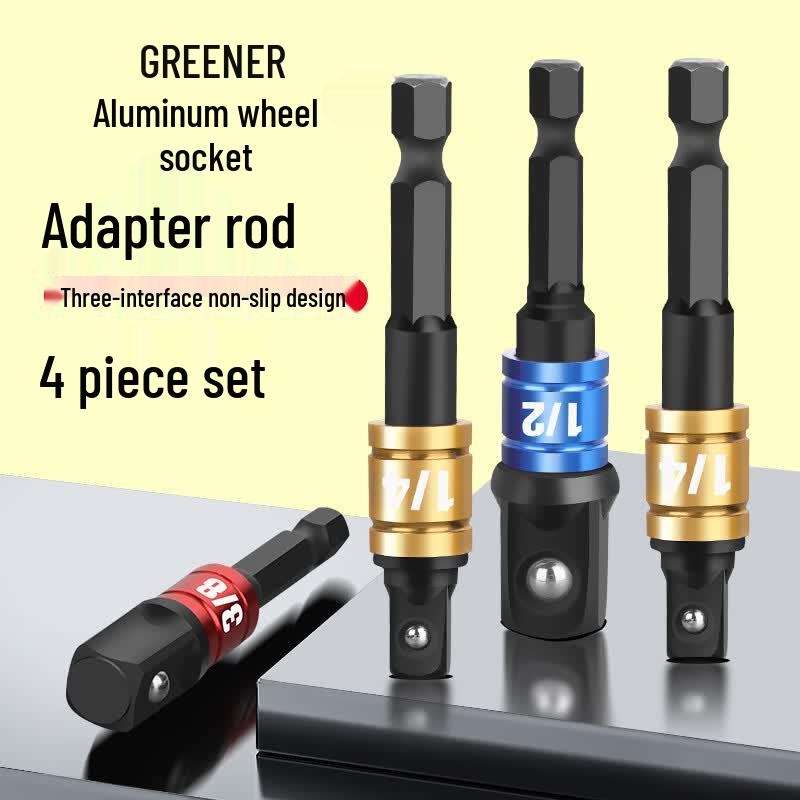 GREENER Hex Shank to Square Drive Drill Adapter Set