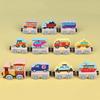 Animal Fruit Train Wooden Toy Transportation Wooden Magnetic Train  Learning Teaching
