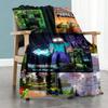 Minecraft Personalized Text Blanket Throw Personalized Blanket Durable Comfort Throw For Sofa Livingroom Couch Chair Four Seasons Universal