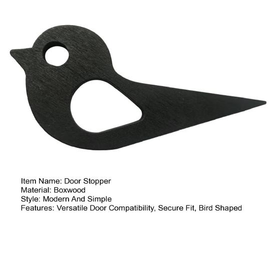 Деревянный дверной стопор в форме птицы, нескользящий дверной стопор, предотвращает захлопывание двери, подходит для нижнего шва двери