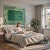 NIPINUS Christian Wall Tapestry with Bible Verses - Joshua1:9,Large tapestry wall hanging,Green Retro Motivational Flags Tapestry for Bedroom, Dorm,