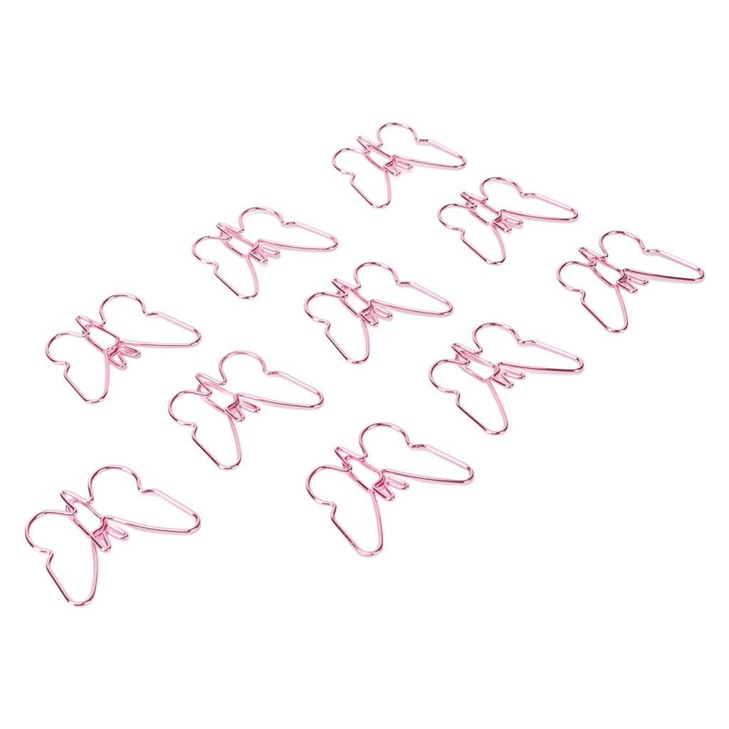 100 Pcs Shaped Paper Clips Butterflies Shape Metal Cute Style Light Portable Office Clips for D