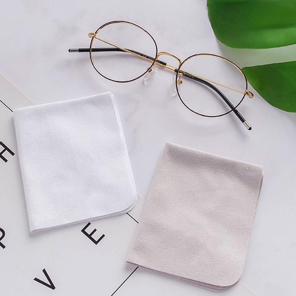 10Pcs Suede Glasses Cleaner Cloth Letter Sunglasses Cleaning Wipes Simple Lens Cleaner Cloth Camera